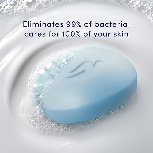 Dove Antibacterial Care Beauty Bar Soap, Moisturizing Cleanser, 6x 3.75 oz | Antibacterial beauty bar with ¼ moisturizing cream that removes 99% of bacteria while protecting skin from dryness thumbnail 2