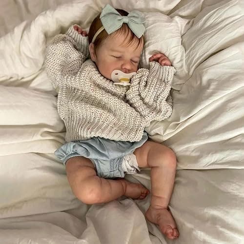 Anano Full Silicone Baby Doll 20 Inch Reborn Baby Dolls Silicone Full Body, Realistic Babys Doll Newborn Girl, Real Life Babys Dolls Posable Anatomically Correct Reborn Babies thumbnail 4