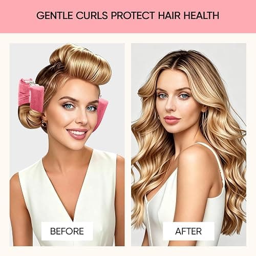 Togayu Heatless Curls Overnight Hair Care Set - Jumbo Velvet Hair Curlers | No Heat Hair Rollers for Women, Comfortable Sleep-In Hair Rollers with Satin Scarf, No Heat Damage Curling Rods for All Hair thumbnail 3
