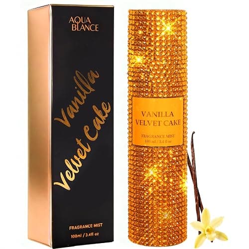 AQUA BLANCE Body Spray for Women, Vanilla Velvet Cake, Diamond embellished Fragrance Mist, 3.4 fl oz - Image 1