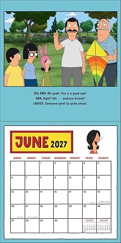 Bob's Burgers 2027 Wall Calendar (Includes Stickers) thumbnail 4