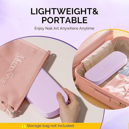 MelodySusie Acrylic Nail Tool Storage Box, Portable Dustproof Stand Displayer Holder Organizer Container Manicure Efile Accessories Nail Drill Kit Case, Travel Salon Home, Purple(Only Box) thumbnail 9