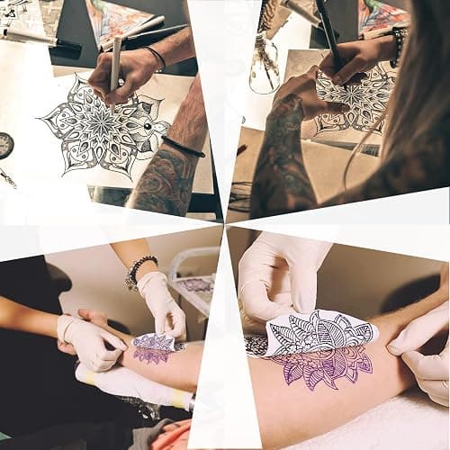 MIUXIA Tattoo Transfer Paper 50 Sheets Tattoo Stencil Paper A4 Size 4 Layers DIY Tattoo Tracing Paper Tattoo Kit Tattoo Supplies thumbnail 5