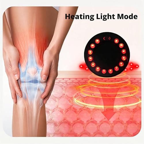Medcursor Knee Massager, Cordless Heated Knee Massager with 3 Heating Levels, 3 Vibration Modes, LED Screen & Adjustable Straps, Massage with Heat for Relief thumbnail 11