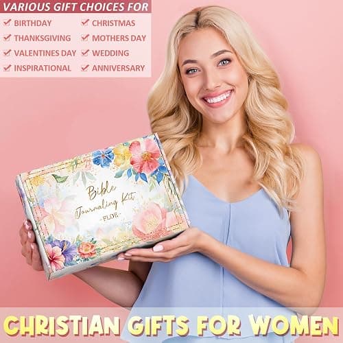 Bible Study Supplies Journaling Kit for Women, Christmas Christian Gifts for Women, Bible Study Tools with Pastel Highlighters and Pens No Bleed, Pencil Case Notebook Annotation Kit Accessories Set thumbnail 3