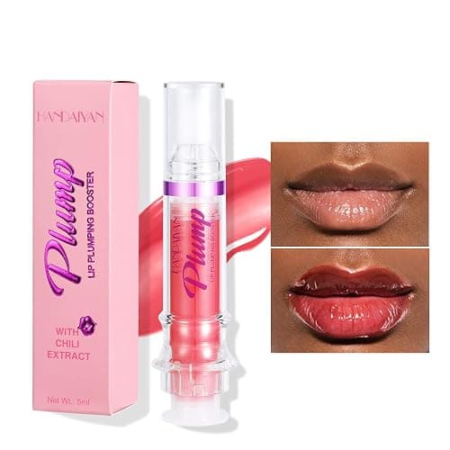 Plumping Lip Oil With Chili Extract - Fuller Lips Instantly! Ultra-Hydrating & Nourishing, Glossy Finish Lip Glow Oil, Lip Plumping Booster Plump, Smooth, and Define Your Lips Naturally (01 Pink) thumbnail 7