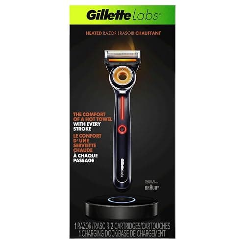 Gillette Heated Razor for Men, Starter Shave Kit by GilletteLabs, 1 Handle, 2 Razor Blade Refills, 1 Charging Dock thumbnail 10
