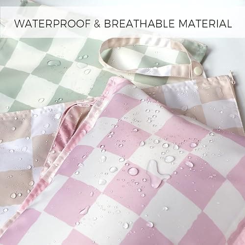 RelaxScene Wet Bag for Swimsuit - 2 Pack Waterproof Wet Dry Bag for Clothes - Baby Diaper Bag - Travel Laundry Daycare Bags - Baby Beach Essentials - Bogg Bag Accessories thumbnail 5