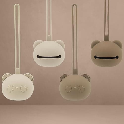 CAJA Schnullerbox Silikon 2 Stück- Schnulleraufbewahrung - Panda Design - BPA-frei - Sichere Aufbewahrung Schnuller - Hochwertige Baby Zubehör Kleinkinder & Babys (1x complexion + 1x field grey) - 2er Set 1x complexion + 1x field grey thumbnail 3