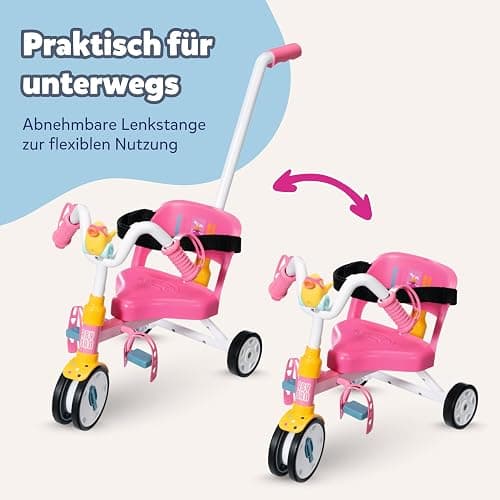 BABY Born Dreirad mit Lenkstange - Trike mit funktionsfähigen Rädern & Sicherheitsgurt - Puppenzubehör für alle Puppen der Größe 36 cm & 43 cm - Geeignet für Kinder ab 3 Jahren thumbnail 5
