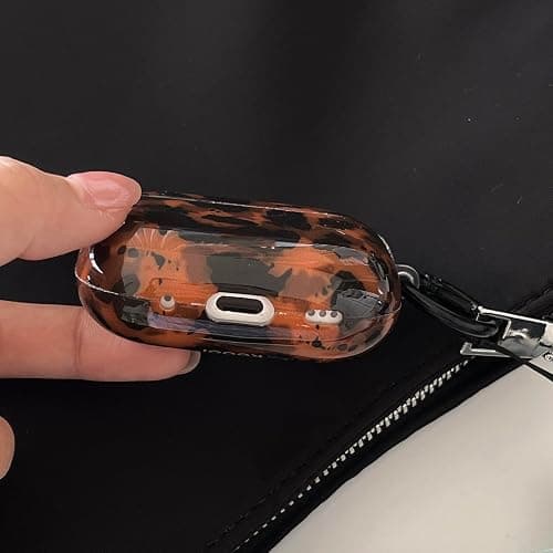 Leopard Cheetah Print Case for AirPods Pro 3rd Generation(2025) with Keychain Tortoiseshell Animal Pattern Trendy Brown Cases with Lock for Cool Girls Women Men(for AirPods Pro 3,Tortoise) thumbnail 7