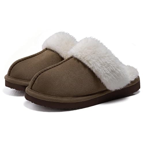 Litfun Women's Fuzzy Memory Foam Slippers Fluffy Winter House Shoes Indoor and Outdoor - Image 1