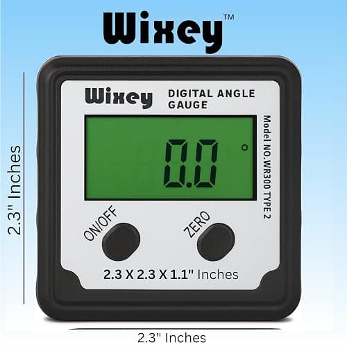 Wixey Digital Angle Gauge with Backlight – Easy-to-Read Magnetic Digital Angle Finder for Table Saw & Miter Saw – Precision Measuring Tools for Woodworking Tasks Like Cutting Bevels & Compound Angles thumbnail 7