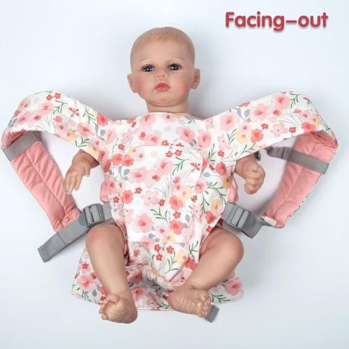 Reborn Baby Doll Carrier Realistic Newborn Baby Dolls Carrier for Little Girls Pink Lightweight Easy Worn thumbnail 4