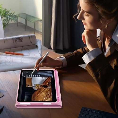 Case with Keyboard for iPad 11th Generation A16 11 inch 2025, UK layout Keyboard Case for ipad 10th Gen 2022, Slim Case with Detachable Bluetooth Keyboard and Pencil Holde for iPad 11/10 Gen, Pink thumbnail 9