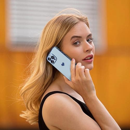 Rxuiael Luxury Women Case for iPhone 12 Pro Max 6.7in | Soft Phone Case | Upgraded Shockproof Corners | Love Heart Protective Phone Cover for iPhone 12 Pro Max (Blue) thumbnail 5