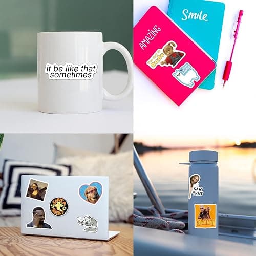 306pcs Funny Meme Vinyl Stickers Pack, Large Bulk Sticker for Laptop, Phone, Water Bottles, Computer Cars... Vine Sticker Decal DIY Décor for Bumper Accesory thumbnail 5