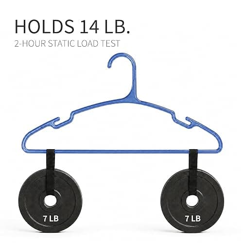 SCANDINOVIA Unbreakable Plastic Hangers - Pack of 24 - Heavy Duty I-Beam Design, Durable, Slim & Space Saving - Perfect for Coats & Everyday Use - Colorful Rainbow Clothe Hanger for Organized Closet thumbnail 3