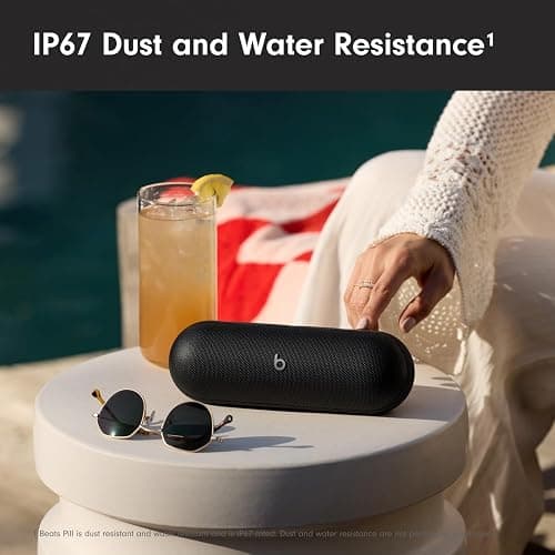 Beats Pill - Portable Bluetooth Speaker - Up to 24H Battery Life, Water Resistant, Bluetooth, Apple & Android Compatible, Seriously Loud Sound for Home, Outdoor and Travel - Matte Black thumbnail 3