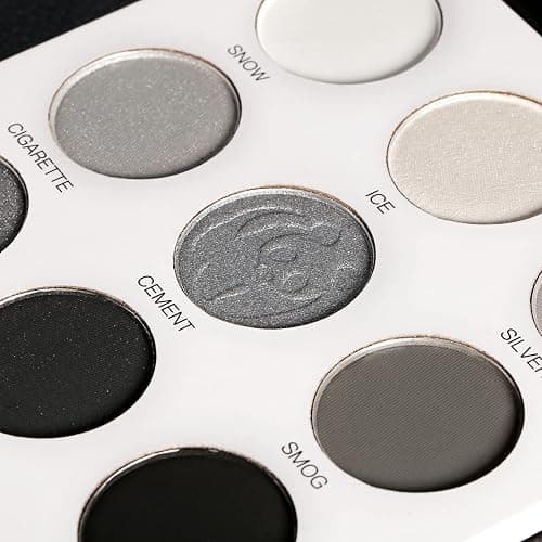 ecofavor Black Smoky Eye shadow Palette, DE’LANCI PANDA 9 Colors True Black Dark Grey Smokey Goth Makeup Pallet, 9 Soft Matte Shimmer High Pigmented Basic Black White Gray Shade for Halloween thumbnail 8