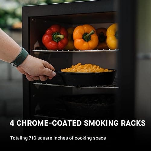 Masterbuilt® 30-inch Digital Electric Vertical BBQ Smoker with Leg Kit, Side Wood Chip Loader and 710 Cooking Square Inches in Black, Model MB20070421 thumbnail 7