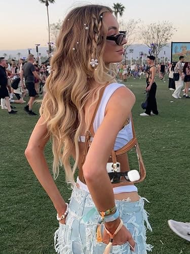 CLUCI Clear Bag for Stadium Events, Small Transparent Purse for Women | Concert, Mini, Crescent, Y2K, Adjustable Strap, Going out, Everyday Use, Cute, Zipper, Hobo Bag, Handbag thumbnail 2