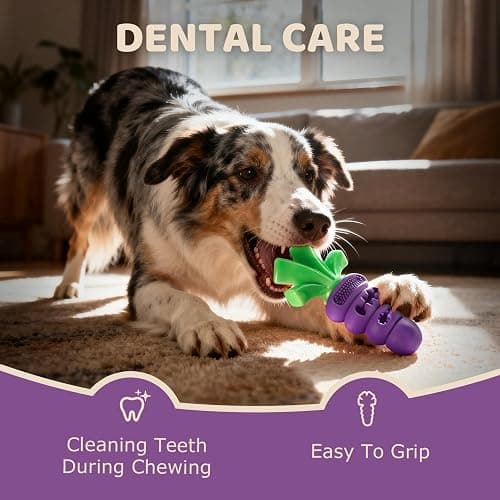 Frienhund Indestructible Dog Toys for Aggressive Chewers: Heavy Duty Milk-Flavored Chew Toy for Medium & Large Dogs 20–70 lb, Dental Teeth Cleaning, Long-Lasting Enrichment Toys(Purple) thumbnail 3