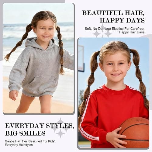 Flareann 2000pcs Black Elastic Hair Bands – Hair Ties, Rubber Hair Ties & Soft Hair Elastics, Strong Stretchy Accessories for Women & Girls thumbnail 7