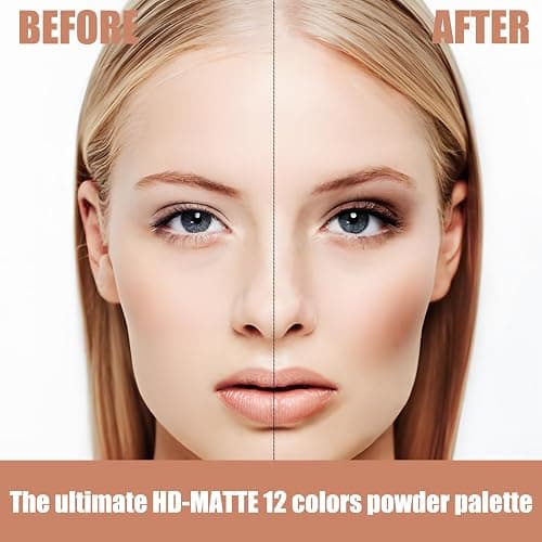 Joyeee 12 Colors Contour Makeup Palette, Highlighter Concealer Bronzer Powder with Make up Brush, Long Wearing Blendable Full Coverage Foundation thumbnail 5