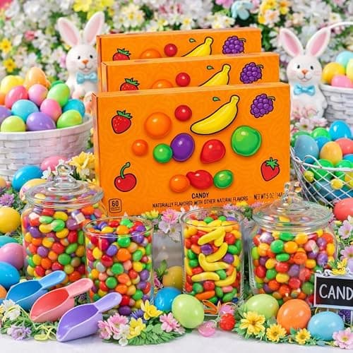 Fruit Shaped Hard Candy Runt Assorted Flavors 4 Theater Box - Chewy & Fruity Orange Banana Strawberry Grape Green Apple - 20 oz Total Easter Candy thumbnail 3