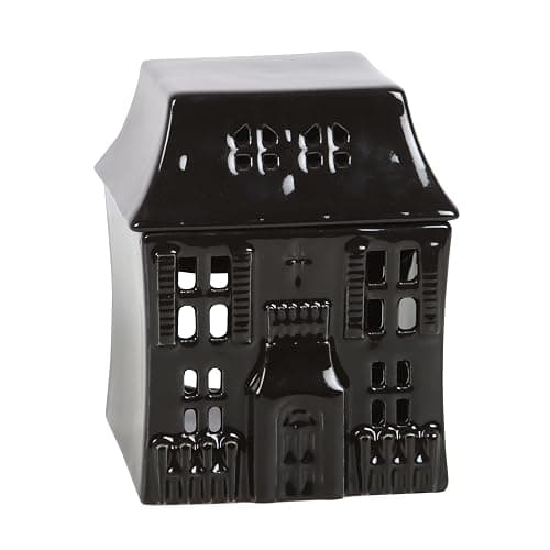 Gothic Decor Oil Burner - Haunted House Tealight Holder for Spooky Style Home Decor and Eerie Shadows Oil Warmer - Create a Bewitching Atmosphere with this Candle Holder thumbnail 6