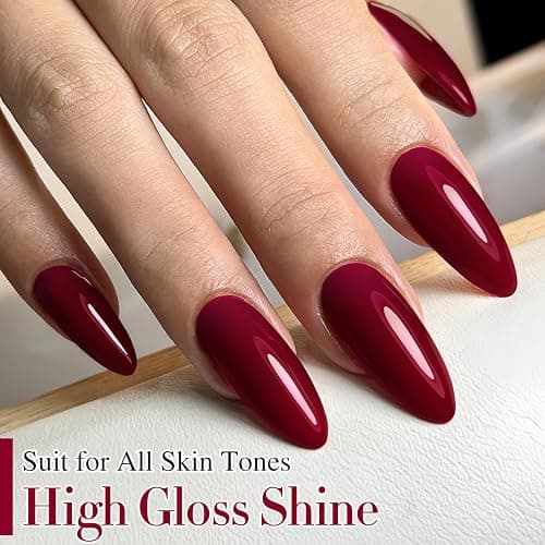 Double Rhythm 15ML Gel Nail Polish Pure Sheer Same Color Same Bottle Soak Off Gel Polish Art Manicure Salon DIY at Home for Women (Burgundy-A1129) thumbnail 7