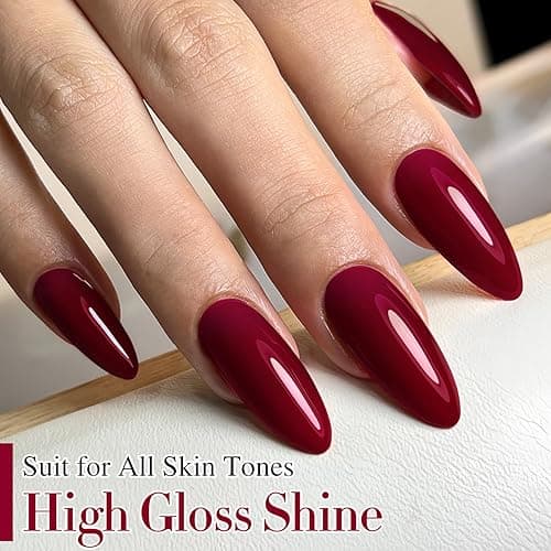Double Rhythm 15ML Gel Nail Polish Pure Sheer Same Color Same Bottle Soak Off Gel Polish Art Manicure Salon DIY at Home for Women (Burgundy-A1129) thumbnail 8