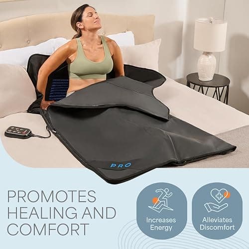 LifePro RejuvaWrap Infrared Sauna Blanket — Portable Sauna Bag with 9 Temp Levels Low EMF Far Infrared Heating — At Home Full Body Rejuvenation & Relaxation thumbnail 4