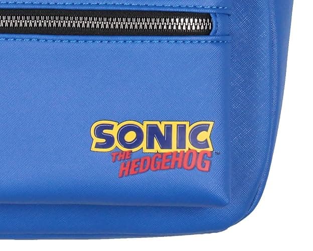 Bioworld Sonic The Hedgehog Character with 3-D Ears and Quills Mini Faux Leather Backpack For Men and Women thumbnail 3