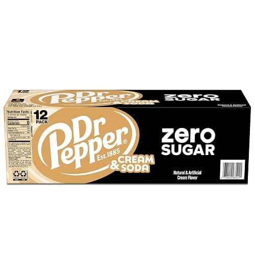 DR PEPPER and Cream Soda Zero Sugar, 12 fl oz cans, 12 pack thumbnail 8