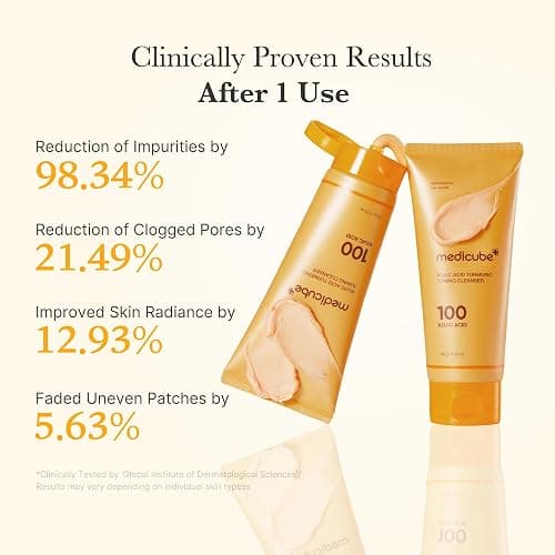 medicube Kojic Acid Turmeric Whip Cleanser | Daily Facial Cleanser for Brightening, Balancing Skin Tone & Texture | Fade Appearance of Uneven Patches & Ideal for Use After Spot Care | Korean Skincare thumbnail 4