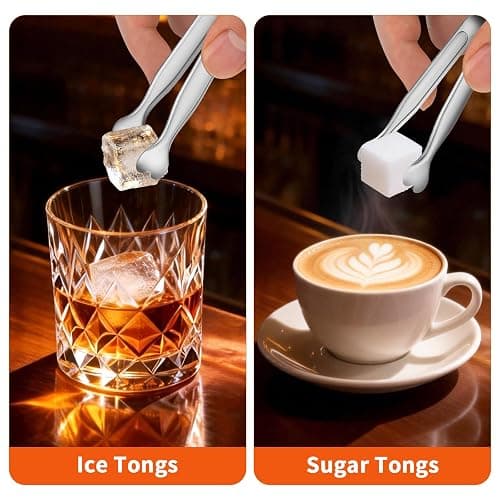 6 Pcs Mini Serving Tongs, 4.3 Inch Heart-Shaped Small Ice Tongs, Food Grade Stainless Steel Silver Tongs for Sugar Cube, Appetizers, Dessert, Tea Party, Home Kitchen, Coffee Bars, Dishwasher Safe thumbnail 3