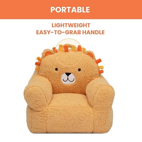 Delta Children Lion Cozee Buddy Chair, Orange thumbnail 7