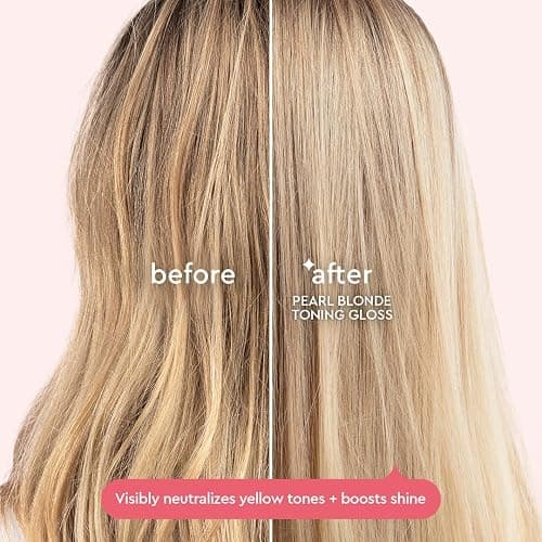 Glaze Supergloss Purple Toning Gloss: Hydrating, toning gloss for blonde, bleached & highlighted hair. Neutralizes yellow tones, boosts shine, conditions in 10 minutes - 6.4 fl oz - Pearl Blonde thumbnail 3