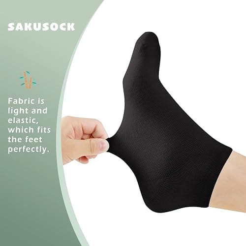 Bamboo Fiber Women's Athletic Ankle Cut Socks Comfort Flat Casual Sock, 6 Pack Ladies Soft Running Sports Sock thumbnail 2