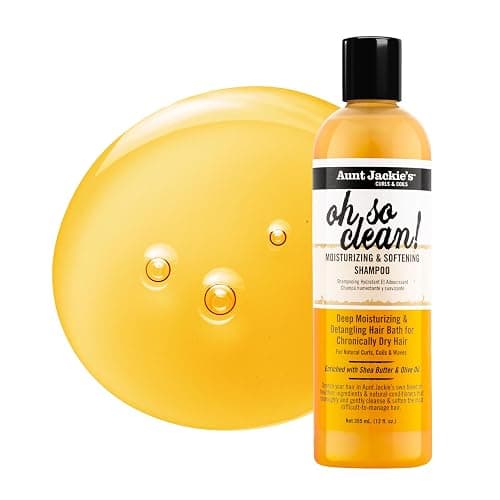 Aunt Jackie's Curls and Coils Oh So Clean Deep Moisturizing and Softening Hair Shampoo for Natural Curls, Coils and Waves, Enriched shea Butter, 12 oz thumbnail 4