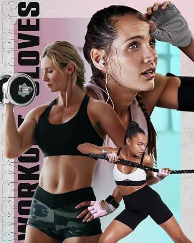 VINSGUIR Workout Gloves for Women and Men, Breathable Weight Lifting Gloves for Gym Exercise, Fitness, Training, and Cycling, with Excellent Grip and Cushion Pads thumbnail 4