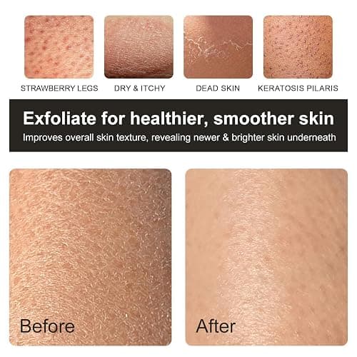 THURLADY Exfoliating Glove, Korean Exfoliating Mitt, Viscose Fiber Shower Mitt, Dead Skin Remover for Smooth Skin, Self-Tan Prep and Removal, Pink thumbnail 4