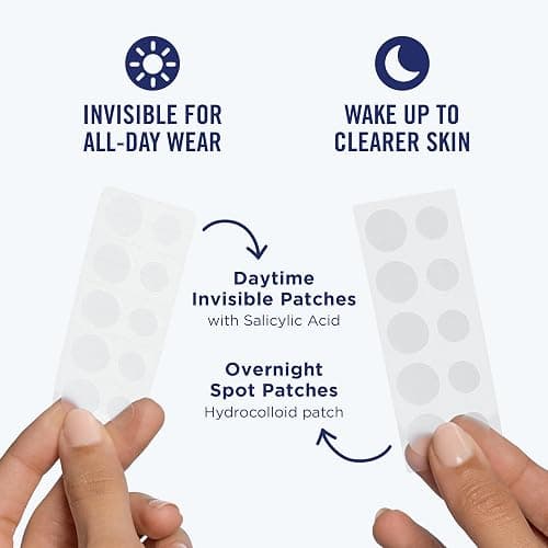 PanOxyl Daytime Invisible Patches, Salicylic Acid, 40ct, 20 Large & Small | Help Manage Blemishes, Unclog Pores & Exfoliate, Soothing Centella, Latex-Free, Vegan, All-Day Protection, For All Skin Types thumbnail 8