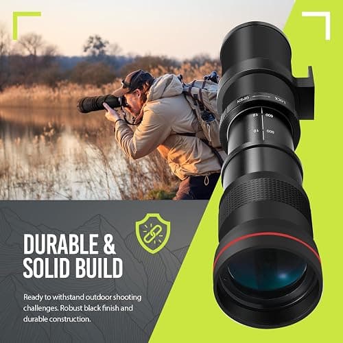 High-Power 420-1600mm f/8.3 HD Manual Telephoto Zoom Lens for Canon T1i T2i T3 T3i T4 T4i T5 T5i T6 T6i T6s T7 T7i T7s T8i EOS 1D 5D 6D 7D 30D 40D 50D 60D 70D 80D 90D XS XSI SL3 SL2 SL1 thumbnail 6