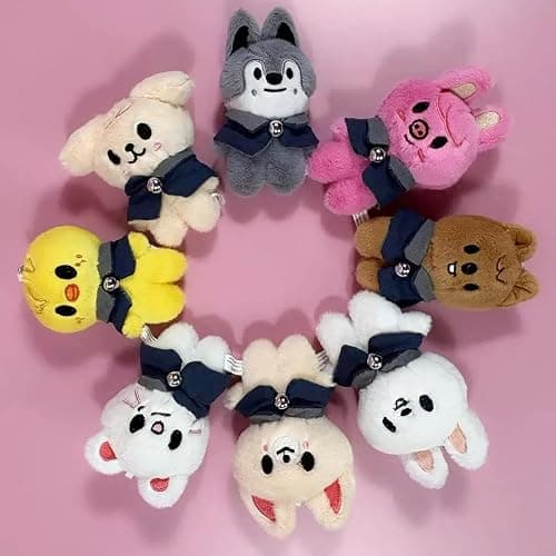  8 PCS Skzoo Keychains 3.8 Inches Straykids Plush Keychains SKZ Set Key Pendant thumbnail 3