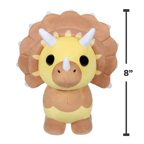 Adopt Me! Collector Plush - Triceratops - Series 4 - Uncommon In-Game Stylization Plush - Exclusive Virtual Item Code Included - Toys for Kids Featuring Your Favorite Adopt Me Pet, Ages 6+ thumbnail 3