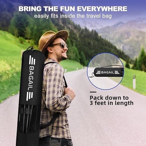 BAGAIL Badminton Net, Height Adjustable Kids Volleyball Net, Foldable Nylon Net 10 ft/14ft/17ft Wide, Tennis Net, Small Pickleball Net for Backyard Game and Indoor Outdoor Use, Easy Setup thumbnail 7