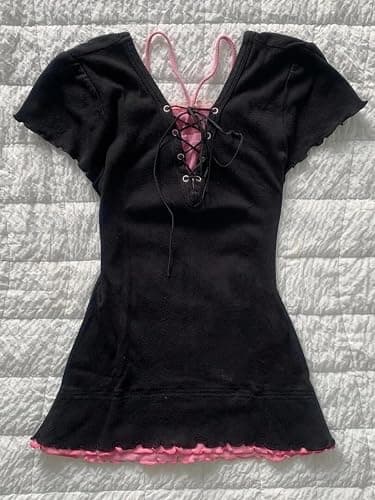 Cutecore Harajuku Y2k Baby Tee Cute Kawaii Emo Grunge Shirt Women Vintage Graphic Tees Short Sleeve Alt Tops 2000s thumbnail 5
